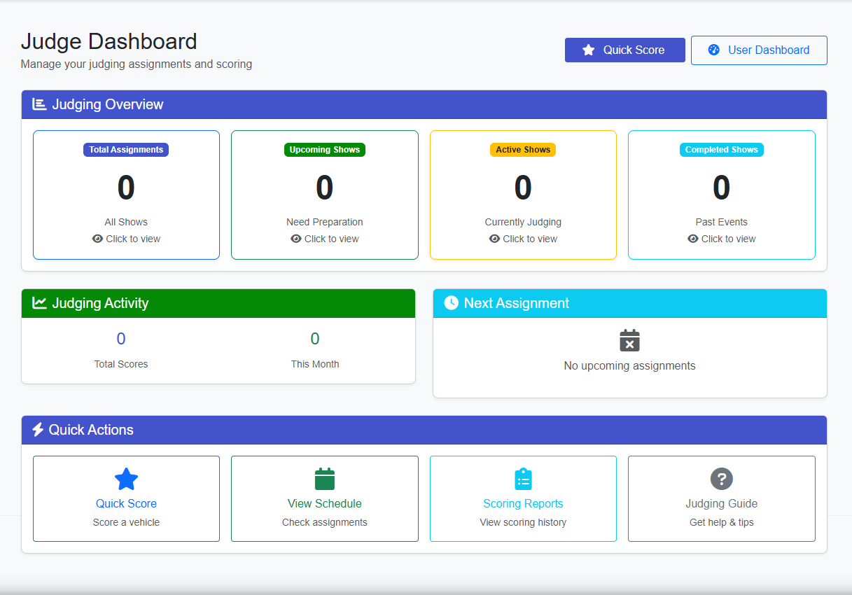 Judge Dashboard